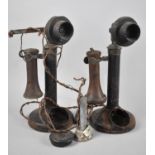 A Pair of Vintage Telephones in Need of Substantial Restoration and Repair, 31cms High