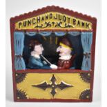 A Reproduction American Novelty Money Bank, Punch and Judy, 15cm wide (Plus VAT)