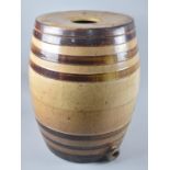 A Large Doulton of Lambeth Salt Glazed Barrel, No Tap, 39cm Diameter and 53cm high