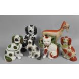 A Collection of Various Spaniel Ornaments together with Greyhound and Cat Example (Condition Issues)