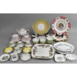 A Collection of Various Ceramics to comprise Tuscan Pink Glazed Tea For One, Aynsley Neoclassical