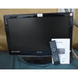 A 21" Technika TV with Remote and In Built DVD Player