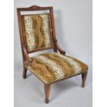 A Reupholstered Edwardian Inlaid Ladies Nursing Chair