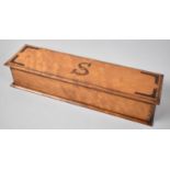 A Late 19th/Early 20th Century Satinwood Box, The Hinged Lid Monogrammed S, 34.5cms Wide