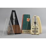 A Vintage Taktelg Metronome by Wittner in Original Cardboard Box together with a Later Example