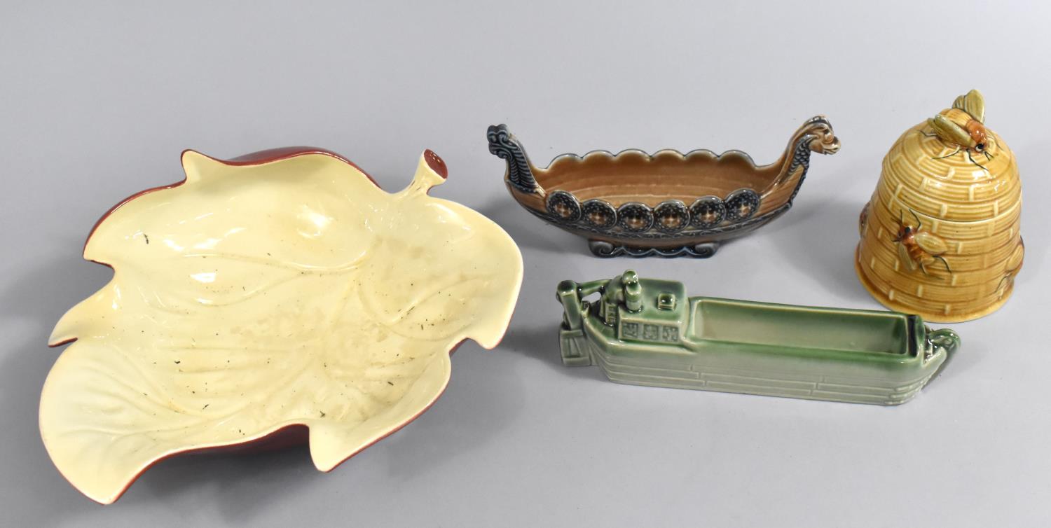 A Collection of Various Mid/Late 20th Century Ceramics to comprise Vases, Onion Pot, Wade Barge - Image 2 of 2