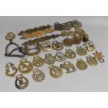 A Collection of Victorian and Later Horse Brasses, Buckles etc