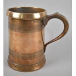 An Early Victorian Polished Bronze Quart Measuring Tankard by Loftus of London, Stamped VR2