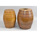 Two Salt Glazed Stoneware Barrels, One by Price & Sons Bristol, 36x33cm high