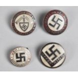 A Collection of Four Reproduction Nazi Lapel Badges