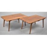 A Pair of Vintage Rectangular Coffee Tables, 77cm wide