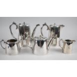 A Five Piece Silver Plated Tea Service Monogrammed L