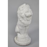 A Reconstituted Stone Garden Ornament in the form of a Lion, 51cm high