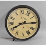 A Vintage Bakelite Circular Wall Clock, Magenta Electric, 33cm Diameter