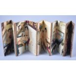 A Fold Out Chinese Book Containing Erotic Prints, 18cm high