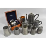 A Collection of Various Pewter Items to Comprise Royal Selangor Tankard, Soon Howlon example with