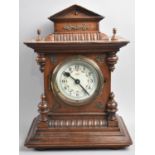 A 19th Century Walnut Clock Case, Probably German, But Original Movement Removed and Replaced with