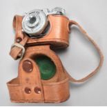 A Miniature Mycro "Spy" Camera with Leather Case
