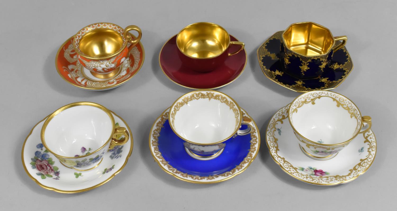 A Collection of Six Various Rosenthal Cabinet Cups and Saucers - Image 2 of 2