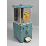 A Late 1950s Ball Gum Vending Machine for 1d Operation with Twist Handled Dispenser, Painted in