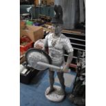 A Large Cast Metal Study of Classical Warrior, 116cms High