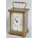 A French Brass Cased Carriage Clock by Dunvendrey and Bloquel, Working Order, 14cms High