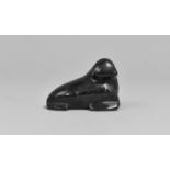 A Carved Green Stone Inuit Study of a Walrus, 5.5cms Wide