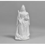 A Parian Figure of Queen Victoria by Geflowski, 21cms High