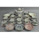 A Collection of Various Breakfast China to Comprise Churchil Imari, Spode, Teapot etc