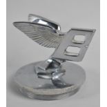 A Mid/Late 20th century Chromed Bentley Car Mascot/Radiator Cap, 9cms Diameter