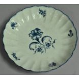 A 19th Century Blue and White Dish, Possibly Worcester, 13cm Diameter