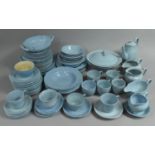 A Large Collection of Blue Glazed Teawares (Various Condiiton Issues)