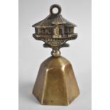 A Souvenir Hexagonal Brass Table Bell inscribed Sir J M Barrie, Sports Pavilion, Kirriemuir, 13.5cms