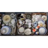 Three Boxes of Various Ceramics to Comprise Plates, Bowls, Jugs etc