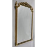 A Mid 20th Century Brass Framed Wall Mirror, 67cms by 40cms Overall