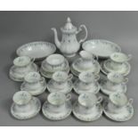 A Royal Albert Memory Lane Service to Comprise Teacups, Coffee Cans, Saucers, Side Plates, Oval