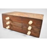 An Edwardian Three Drawer Collectors Chest, 43cms Wide