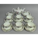 A Wedgwood Hathaway Rose Teaset to Comprise Six Cups, Four Saucers, Twelve Side Plates and a Teapot