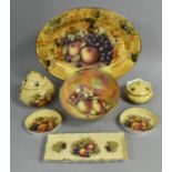 A Collection of Orchard Gold China to Comprise Kirsty Jayne China Oval Platter, Claytondale Hand