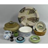 A Collection of Various Studio Pottery to Comprise Large Charger, Lidded Tureen, Bowls, Jug,