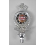 An Early RAC Car Badge with Enamelled Union Jack to One Side and Edward VII Verso, Chrome Finish,