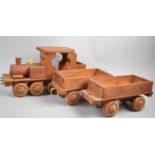 A Late 20th Century Wooden Child's Train Set