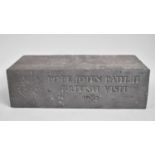 A Commemorative Cast Blue Brick to Celebrate The Visit Of Pope John Paul II 1982, 23cm Wide