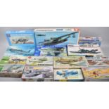 A Collection of Fourteen Vintage Plastic Modern Aeroplane Kits, Unchecked