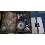 Two Boxes of Various Items to include Glassware, Ceramics, Ornaments Etc