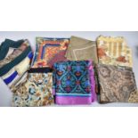 A Collection of Vintage Ladies Scarves to Include Some Silk Examples