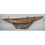 A Vintage Pond Yacht Hull, 91cm Long