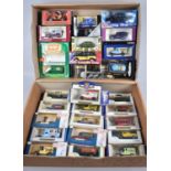 A Collection of Boxed Vintage Vans and Diecast Toys by Corgi, Days Gone, Teamsters etc