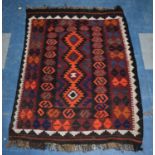 A Woven Patterned Rug, 73x104cm