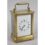 A Late 19th Century Brass Cased Carriage Clock, The Back Panel Inscribed with Patent for Jan 13th